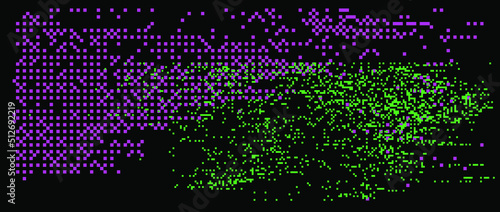 Abstract background with datamoshing and pixelization effects.