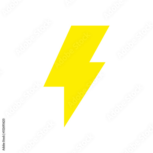 Lightning bolt, lightning flash icon. Modern vector illustration isolated on white background.