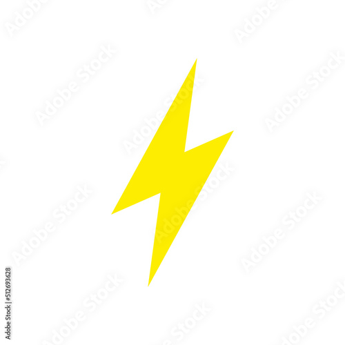 Lightning bolt  lightning flash icon. Modern vector illustration isolated on white background.