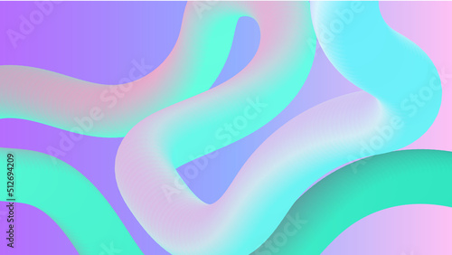 Abstract fluid 3d tubes, futuristic design for banner, poster, cover, advertising, flyer, presentation, colorful abstract liquid 3d shaped