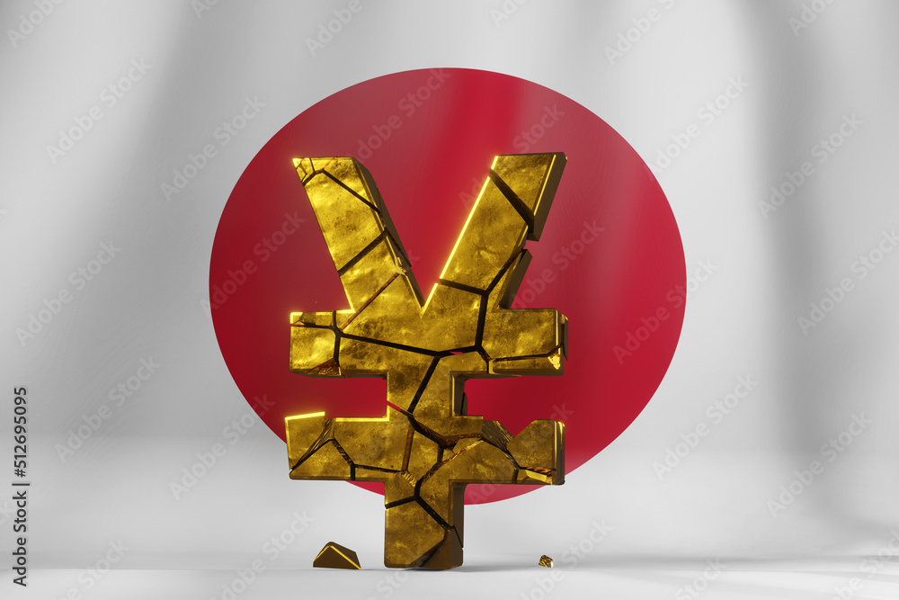 broken-and-shattered-japanese-currency-symbol-in-front-of-a-japanese