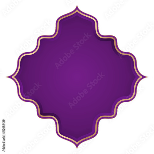 Islamic Gold and Purple Frame for Text