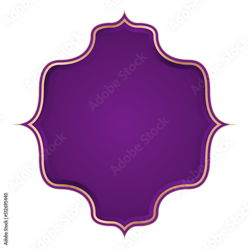 Islamic Gold and Purple Frame for Text