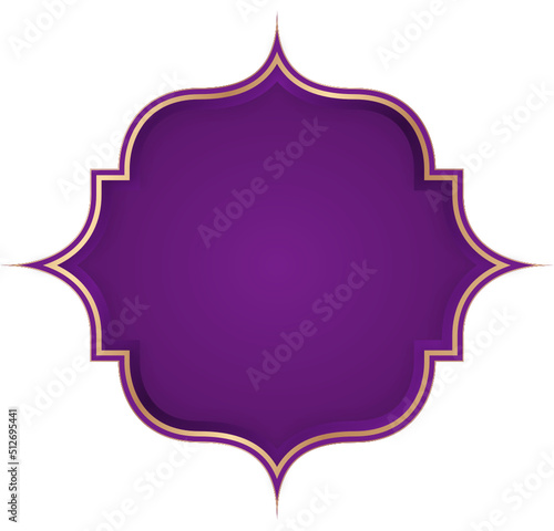 Islamic Gold and Purple Frame for Text