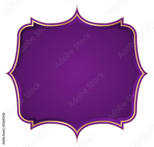 Islamic Gold and Purple Frame for Text