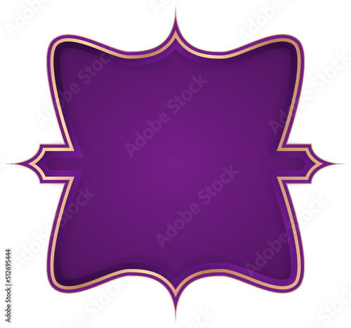 Islamic Gold and Purple Frame for Text