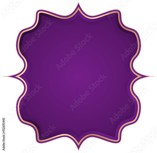 Islamic Gold and Purple Frame for Text