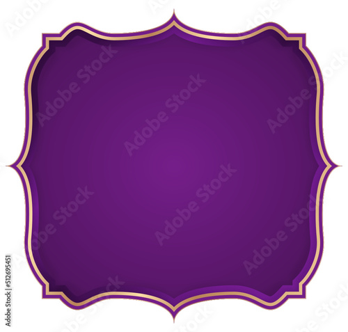Islamic Gold and Purple Frame for Text