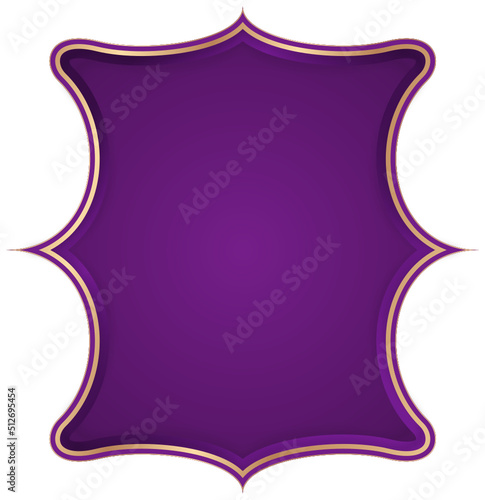 Islamic Gold and Purple Frame for Text