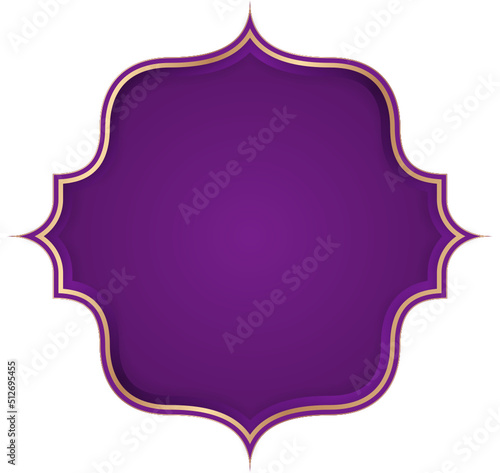 Islamic Gold and Purple Frame for Text