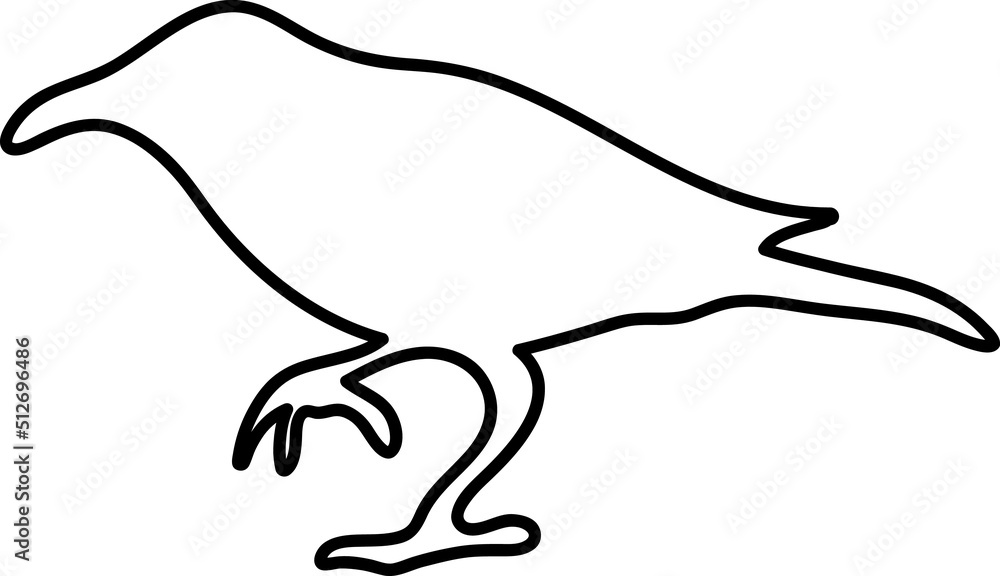 Fototapeta premium bird icon. sign design line art design on white background..eps