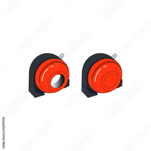 pillow block bearing type UCF, vector icon 3D design, on white background
