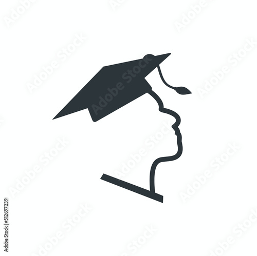 illustration of graduates, vector art.