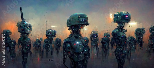 Fotografering Military artificial intelligence arms race to produce an AI enabled army with au