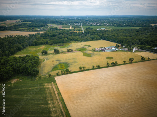 Aerial Drone Farmland Cranrbuy Plainsboro New Jersey © Jin