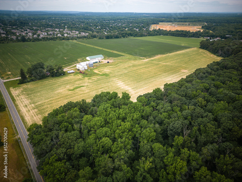 Aerial Drone Farmland Cranrbuy Plainsboro New Jersey  © Jin
