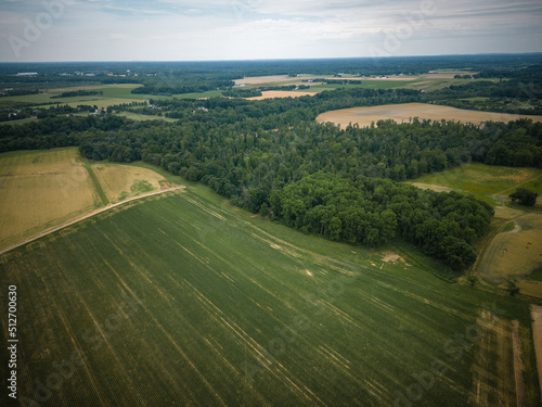 Aerial Drone Farmland Cranrbuy Plainsboro New Jersey 