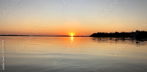 Sunset on the lake