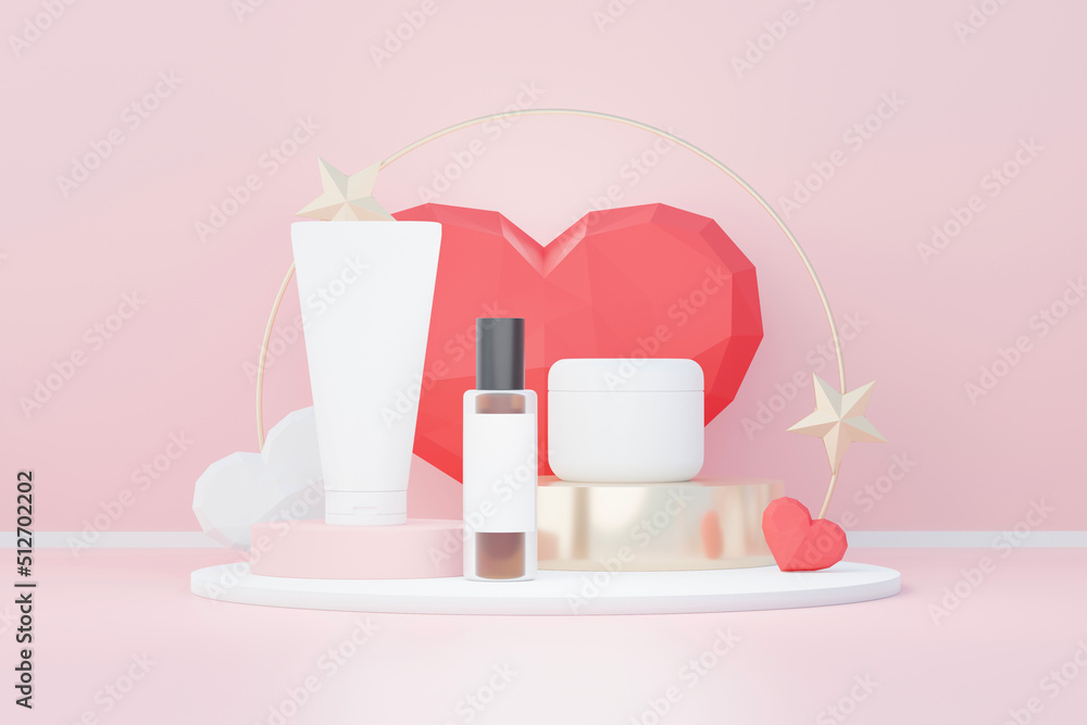 3d render of blank cosmetics skincare product or packaging for mock up. Beauty soap and spa concept. Lotion oil moisture for skin health. Premium and luxury design for branding. 3d render of blank cosmetics skincare product or packaging for mock up. Beauty soap and spa concept. Lotion oil moisture for skin health. Premium and luxury design for branding.