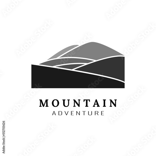 Mountains Logo Design for adventure identity , Vector Template