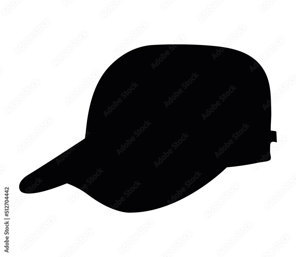 Fototapeta premium sport cap black silhouette style
