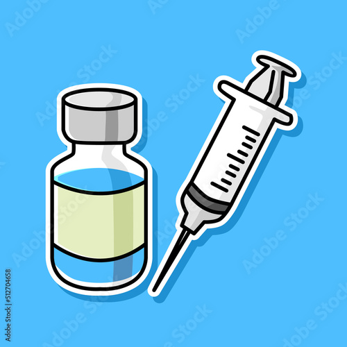 vaccines and injections cartoon design