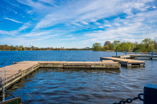 wooden pier on the lake