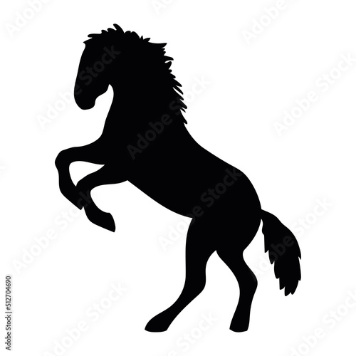 horse black silhouette style