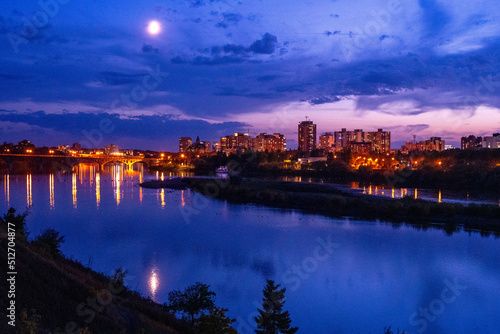 Saskatoon city view from the Saskatchewan river © Amyskim