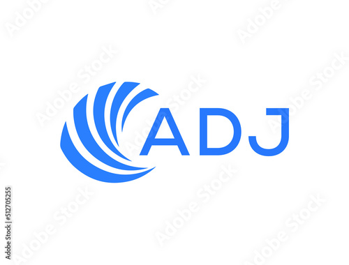 ADJ Flat accounting logo design on white background. ADJ creative initials Growth graph letter logo concept. ADJ business finance logo design.
 photo