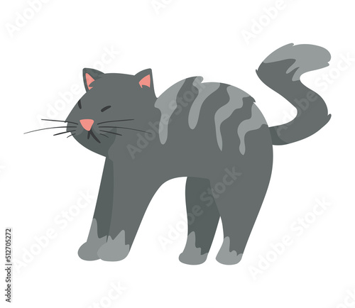 cute gray cat mascot © Jemastock