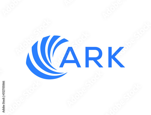 ARK Flat accounting logo design on white background. ARK creative initials Growth graph letter logo concept. ARK business finance logo design.
