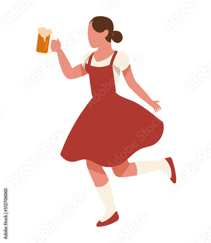 germany girl celebrating oktoberfest