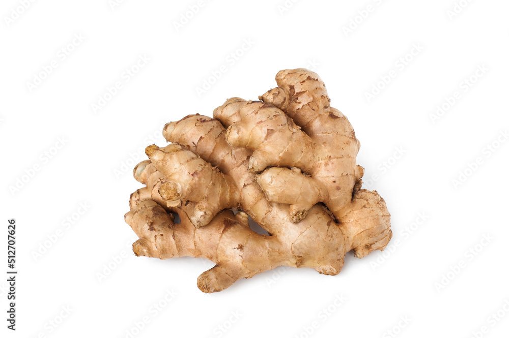 Zingiber officinale isolated on white background. Zingiber officinale isolated on white background.
