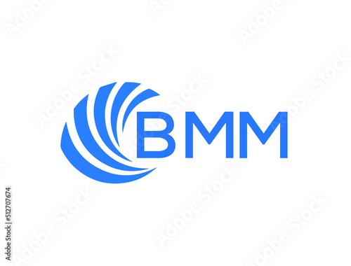 BMM Flat accounting logo design on white background. BMM creative initials Growth graph letter logo concept. BMM business finance logo design.
