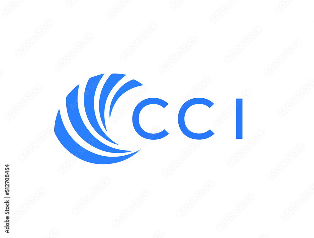 CCI Flat accounting logo design on white background. CCI creative initials Growth graph letter logo concept. CCI business finance logo design.
