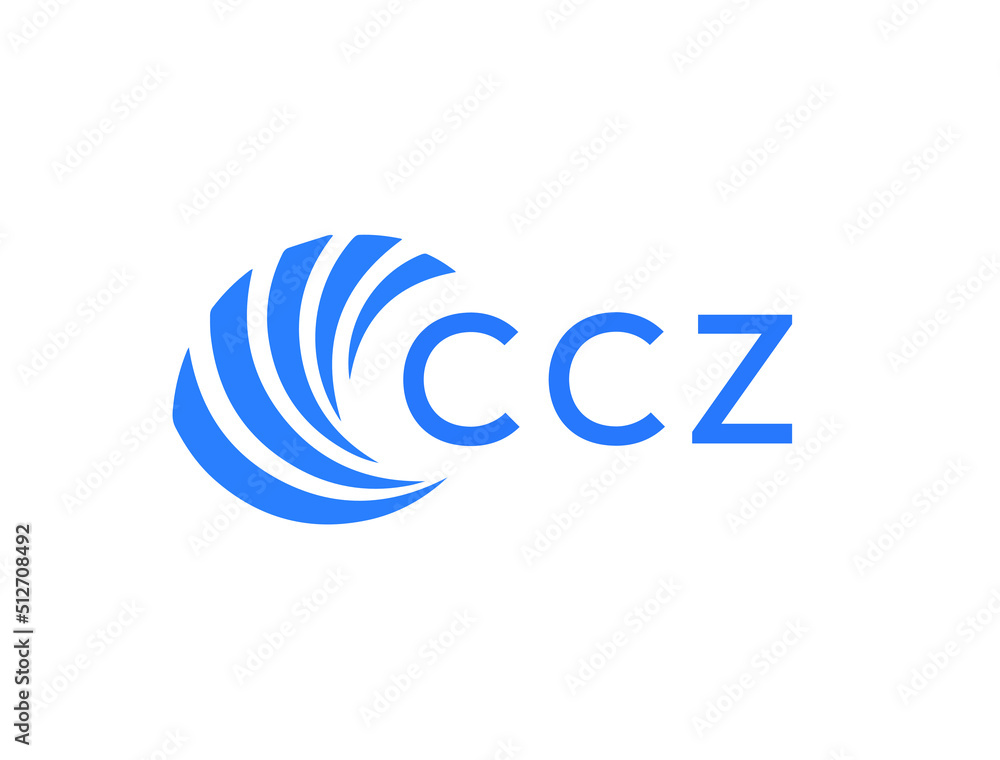 CCZ Flat accounting logo design on white background. CCZ creative initials Growth graph letter logo concept. CCZ business finance logo design.

