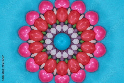 Mandala artwork - Colorful pattern background 3D