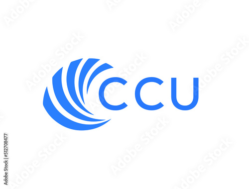 CCU Flat accounting logo design on white background. CCU creative initials Growth graph letter logo concept. CCU business finance logo design. 