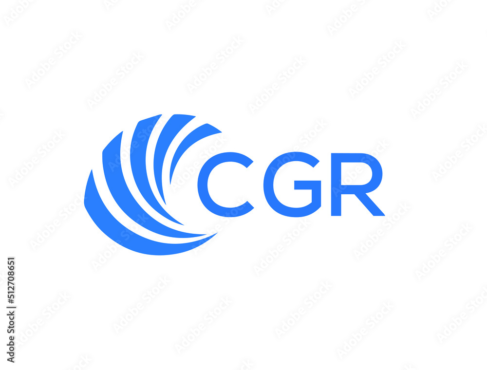 CGR Flat accounting logo design on white background. CGR creative initials Growth graph letter logo concept. CGR business finance logo design.
