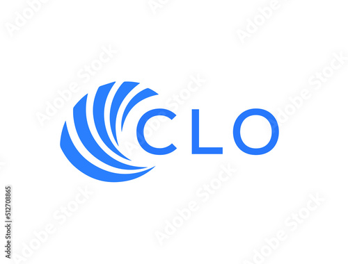 CLO Flat accounting logo design on white background. CLO creative initials Growth graph letter logo concept. CLO business finance logo design.
