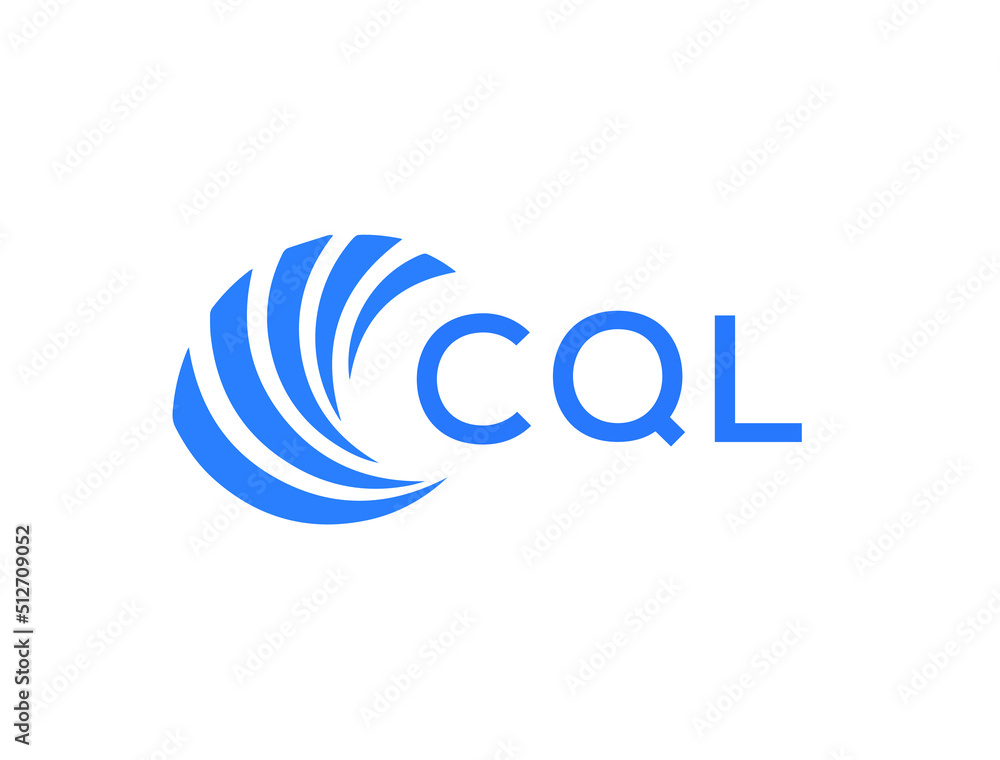 CQL Flat accounting logo design on white background. CQL creative initials Growth graph letter logo concept. CQL business finance logo design.
