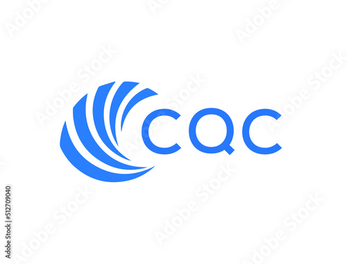 CQC Flat accounting logo design on white background. CQC creative initials Growth graph letter logo concept. CQC business finance logo design.
 photo