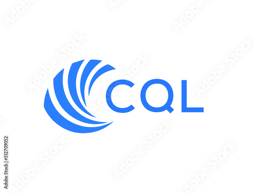 CQL Flat accounting logo design on white background. CQL creative initials Growth graph letter logo concept. CQL business finance logo design.
