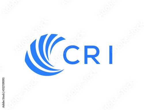 CRI Flat accounting logo design on white background. CRI creative initials Growth graph letter logo concept. CRI business finance logo design.
