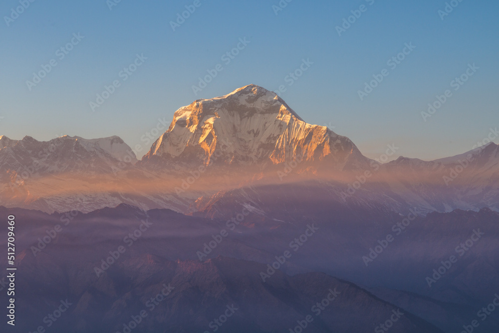 Dhaulagiri massif in Nepal seen from Poonhill