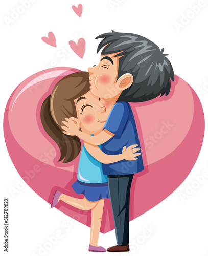 A couple in love on white background
