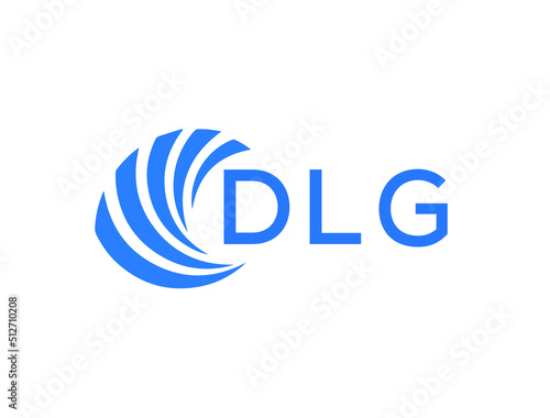 DLG Flat accounting logo design on white background. DLG creative initials Growth graph letter logo concept. DLG business finance logo design.
