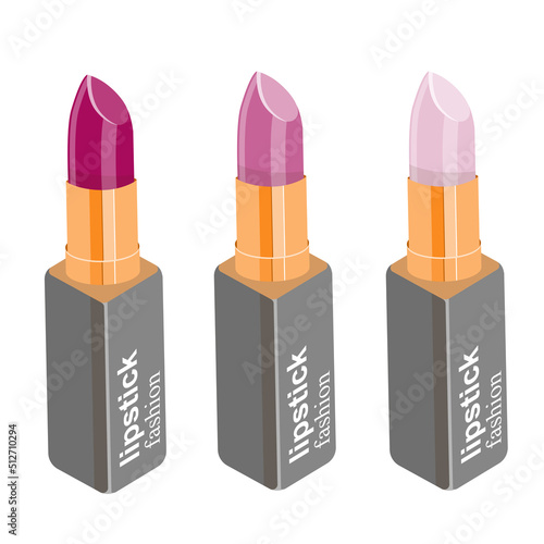 vector Realistic orange lipstick. raspberry color, bright and juicy, stylish packaging