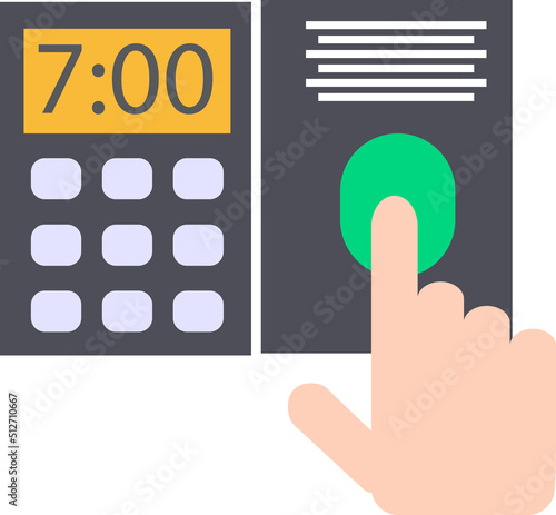 attendance machine icon on white background. time attendance machine sign. flat style.